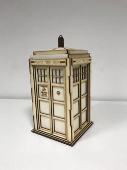 Doctor-Who - Die Tardis XXL - 3D Laser Cut Model - side view